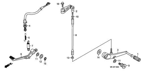  Bremspedal/ Schaltpedal