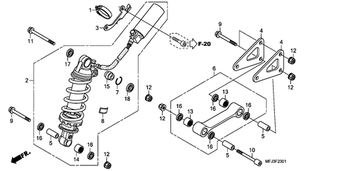  Almohadilla Trasera (cbr600ra)