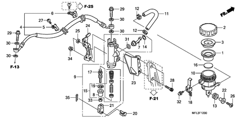  Rear Brake Mastercylinder (cbr1000rr)