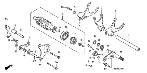  Gearshift Drum/ Gearshift Fork