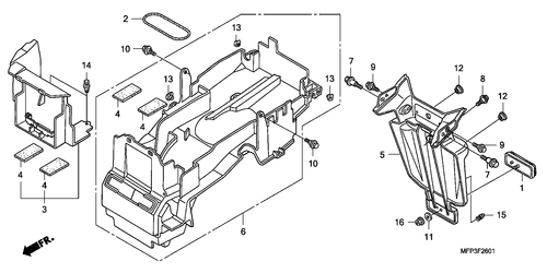  Garde-boue Arriere (cb1300a/ Cb1300sa)