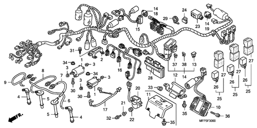  Kabelbaum/ Zuendspule (cb1300/ Cb1300a)
