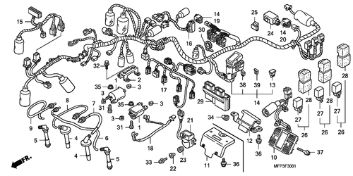  Wire Harness/ Ignition Coi L (cb1300s/ Cb1300sa)