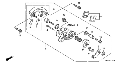  Hinterrad-bremssattel (vfr1200fd)(parking)