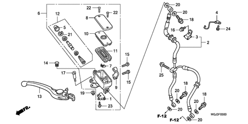  Frechtsbrake Master Cylinder (cbf1000f)