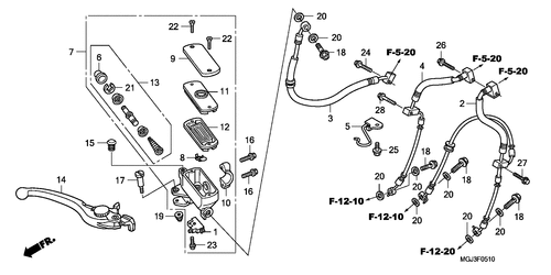  Frechtsbrake Master Cylinder (cbf1000fa/ Fs/ Ft)