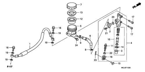  Rear Brake Mastercylinder (cbf1000f)