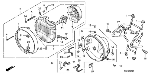  Faro Delantero (cbf600n/ Na)