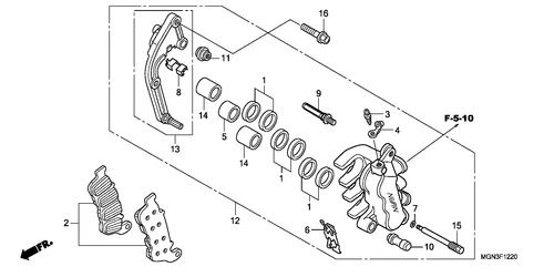  Calibre De Freno (izq.) (cbf600sa/ Na)