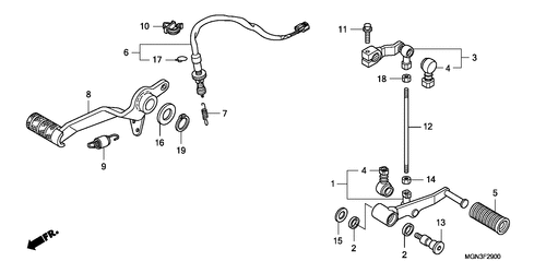  Bremspedal/ Schaltpedal