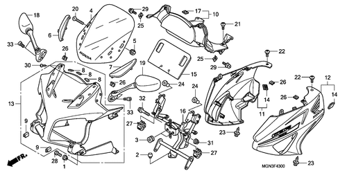 Motorbike components for Honda CBF-600-SA (ED [BCT]) / F-43 COWL