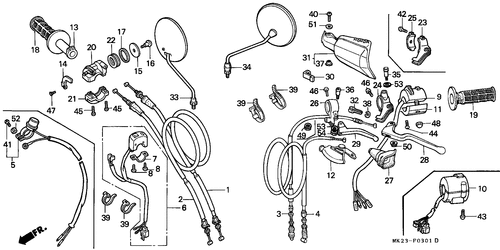  Levier De Guidon/ Commutateur/  Cable