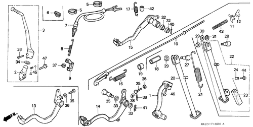  Bremspedal/ Schaltpedal/ Seitenstaender