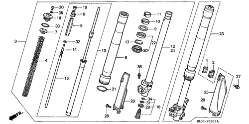  Gabel, Vorne (cr500rs/ Rt/ Rv)