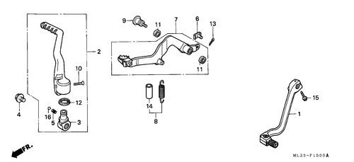  Change Pedal/ Brake Pedal/  Kick Starter Arm