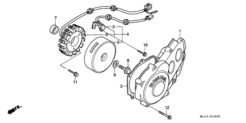  Panneau Carter-moteur G./  Generatrice