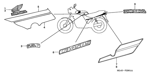  Fleje/ Marca (cb450sj)