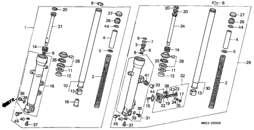  Front Fork (cbr1000fh/ Fj/ Fm)