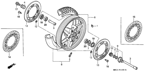  Rueda Delantera (cbr1000fh/ Fj/ Fm)