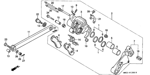 Hinterrad-bremssattel (cbr1000fh/ Fj/ Fm)