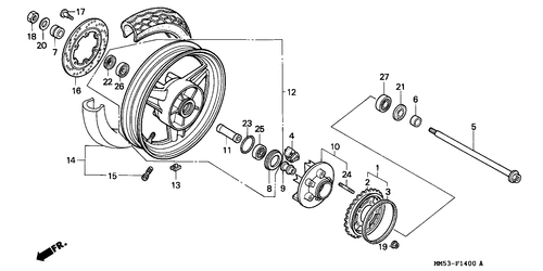  Hinterrad (cbr1000fh/ Fj/ Fm)