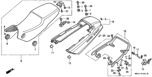  Sitz/ Windlauf, Hinten (cbr1000fk)