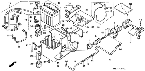  Batteria (cbr1000fh/ Fj/ Fm)