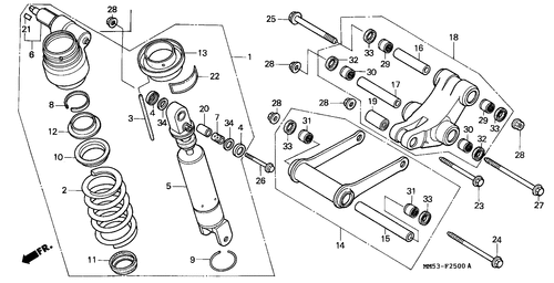  Kissen, Hinten (cbr1000fh/ Fj/ Fm)