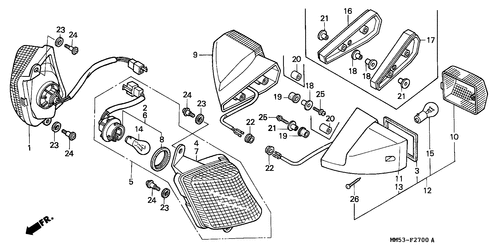  Winker (cbr1000fh/ Fj/ Fm)