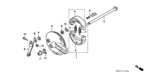  Rear Brake Panel (xl600vh/ Vj/ Vk/ Vl)