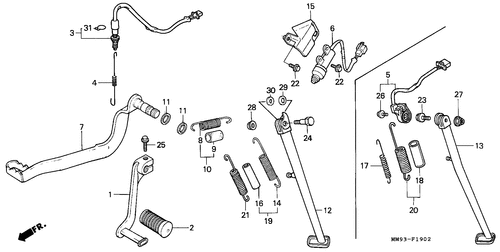  Pedal/ Staender (xl600vm/ Vn/ Vp/ Vr)