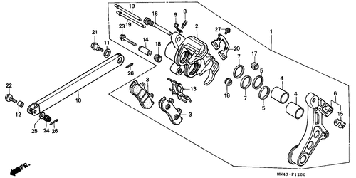  Hinterrad-bremssattel