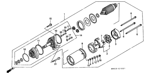  Motore Avviamento (gl1500l/ Am/ Sem/ An/ Sen)