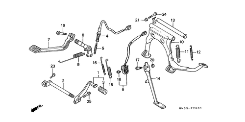  Pedal/ Stand (gl1500an/ Sen)