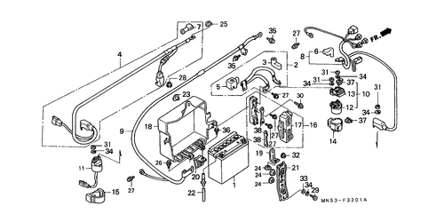  Batteria (gl1500l/ Am/ Sem/ An/ Sen)