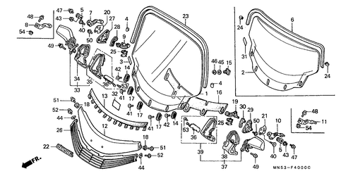  Wind Screen/ Back Mirror (gl1500j/ K/ L/ Am/ An)