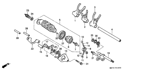  Tambour De Changement/ Fourchette De Selection