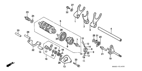  Gearshift Drum