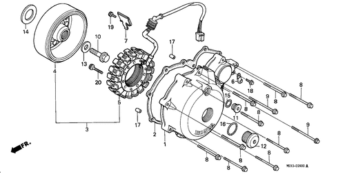  Panneau Carter-moteur G./  Generatrice