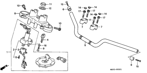  Handle Pipe/ Top Bridge (ntv650p)