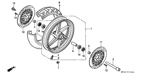  Vorderrad (vfr750fr/ Fs/ Ft/ Fv)