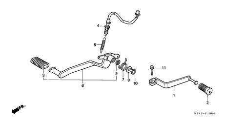  Pedale (vfr750fl/ Fm/ Fn/ Fp)