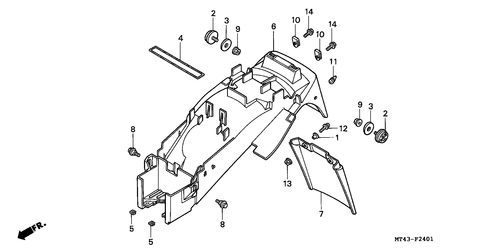  Kotfluegel, Hinten (vfr750fr/ Fs/ Ft/ Fv)