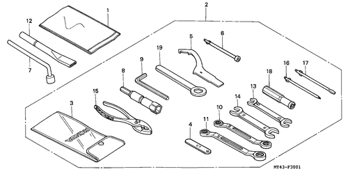  Outils (vfr750fr/ Fs/ Ft/ Fv)