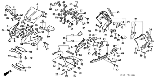  Capot (vfr750fl/ Fm/ Fn/ Fp)