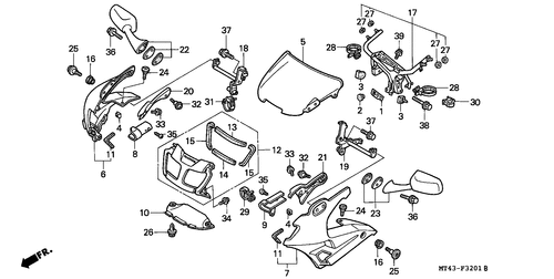 Windlauf (vfr750fr/ Fs/ Ft/ Fv)