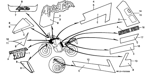  Fleje/ Marca (xrv750l/ M)