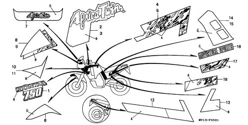  Fleje/ Marca (xrv750n)