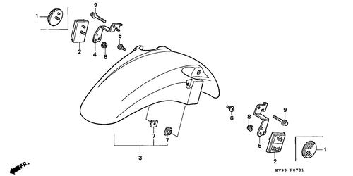  Front Fender (cbr600fs/ 3s/ T/ 3t/ Set)