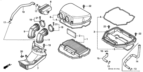  Luftfilter (cbr600fs/ 3s/ T/ 3t/ Set)